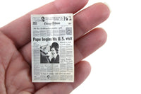 Vintage 1:12 Miniature Dollhouse Chicago Tribune Newspaper