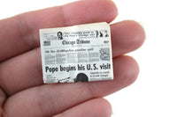 Vintage 1:12 Miniature Dollhouse Chicago Tribune Newspaper