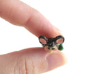 Vintage 1:12 Miniature Dollhouse Dressed Up Mouse Figurine Toy