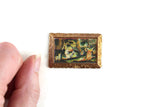 Vintage 1:12 Miniature Dollhouse Framed Scenic Painting of People in a Park