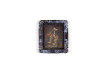 Vintage 1:12 Miniature Dollhouse Framed Portrait Painting of a Man with Guitar