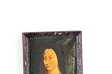 Vintage 1:12 Miniature Dollhouse Framed Portrait Painting of a Woman