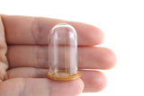 Vintage 1:12 Miniature Dollhouse Clear Glass Cloche with Round Base