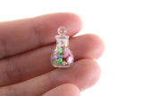 Vintage 1:12 Miniature Dollhouse Clear Glass Candy Jar with Candy