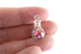 Vintage 1:12 Miniature Dollhouse Clear Glass Candy Jar with Candy