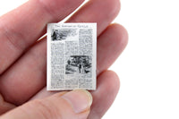 Vintage 1:12 Miniature Dollhouse Newspaper