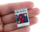 Vintage 1:12 Miniature Dollhouse Set of 3 Orchid-Themed Book, Magazine, & Poster