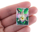 Vintage 1:12 Miniature Dollhouse Set of 3 Orchid-Themed Book, Magazine, & Poster