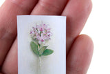 Vintage 1:12 Miniature Dollhouse Set of 3 Orchid-Themed Book, Magazine, & Poster