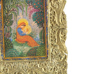 Vintage 1:12 Miniature Dollhouse Painting of Woman & Baby in Ornate Gold Frame