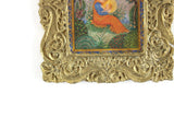 Vintage 1:12 Miniature Dollhouse Painting of Woman & Baby in Ornate Gold Frame