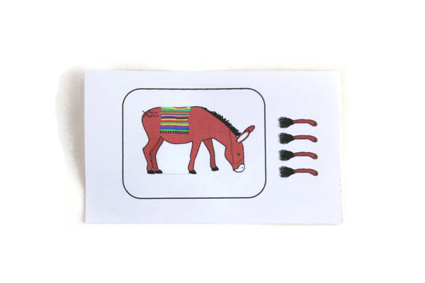 Vintage 1:12 Miniature Dollhouse Pin the Tail on the Donkey Game