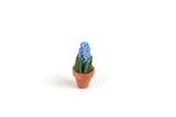 Vintage 1:12 Miniature Dollhouse Blue Hyacinth Potted Plant