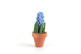 Vintage 1:12 Miniature Dollhouse Blue Hyacinth Potted Plant