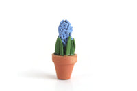 Vintage 1:12 Miniature Dollhouse Blue Hyacinth Potted Plant