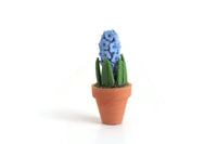 Vintage 1:12 Miniature Dollhouse Blue Hyacinth Potted Plant