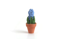 Vintage 1:12 Miniature Dollhouse Blue Hyacinth Potted Plant