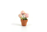 Vintage 1:12 Miniature Dollhouse Pink Hydrangea Potted Plant