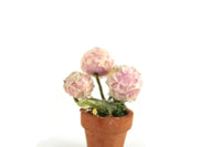 Vintage 1:12 Miniature Dollhouse Pink Hydrangea Potted Plant