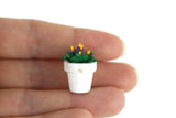 Vintage 1:12 Miniature Dollhouse Purple African Violet Potted Plant