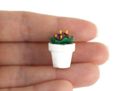 Vintage 1:12 Miniature Dollhouse Purple African Violet Potted Plant