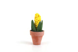 Vintage 1:12 Miniature Dollhouse Yellow Hyacinth Potted Plant