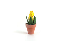 Vintage 1:12 Miniature Dollhouse Yellow Hyacinth Potted Plant