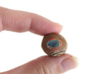 Vintage 1:12 Miniature Dollhouse Brown Ceramic & Painted Amphora, Sculpture or Vase
