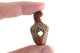 Vintage 1:12 Miniature Dollhouse Brown Ceramic & Painted Amphora, Sculpture or Vase