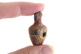 Vintage 1:12 Miniature Dollhouse Brown Ceramic & Painted Amphora, Sculpture or Vase