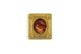 Vintage 1:12 Miniature Dollhouse Renaissance-Style Painting of People in Ornate Gold Frame