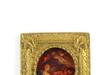 Vintage 1:12 Miniature Dollhouse Renaissance-Style Painting of People in Ornate Gold Frame