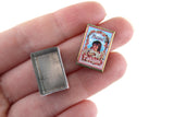 Vintage 1:12 Miniature Dollhouse French Rose Talcum Powder Box