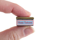 Vintage 1:12 Miniature Dollhouse French Rose Talcum Powder Box