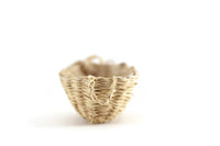 Vintage 1:12 Miniature Dollhouse Wicker Laundry Basket