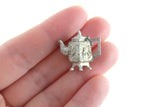 Vintage 1:12 Miniature Dollhouse Silver Floral Etched Teapot