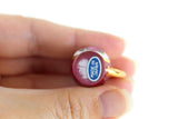 Vintage 1:12 Miniature Dollhouse Burgundy Porcelain Fragonard Style Pitcher