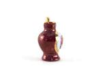 Vintage 1:12 Miniature Dollhouse Burgundy Porcelain Fragonard Style Pitcher