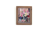 Vintage 1:12 Miniature Dollhouse Framed Floral Still Life Painting