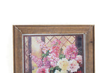 Vintage 1:12 Miniature Dollhouse Framed Floral Still Life Painting