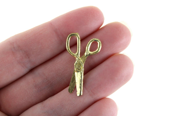 Vintage 1:6 Miniature Dollhouse Gold Scissors