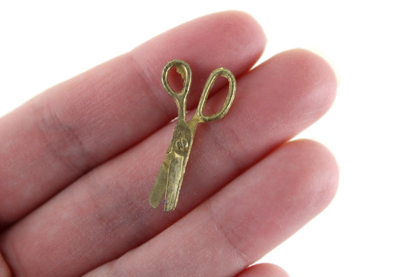 Vintage 1:6 Miniature Dollhouse Gold Scissors