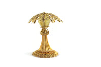 Vintage 1:12 Miniature Dollhouse Ornate Gold Filigree Table Lamp