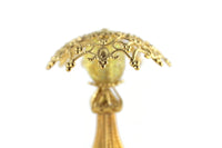 Vintage 1:12 Miniature Dollhouse Ornate Gold Filigree Table Lamp