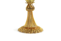 Vintage 1:12 Miniature Dollhouse Ornate Gold Filigree Table Lamp