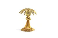 Vintage 1:12 Miniature Dollhouse Ornate Gold Filigree Table Lamp