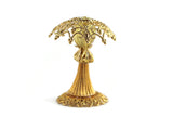 Vintage 1:12 Miniature Dollhouse Ornate Gold Filigree Table Lamp