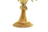 Vintage 1:12 Miniature Dollhouse Ornate Gold Filigree Table Lamp