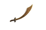 Vintage 1:12 Miniature Dollhouse Gold Metal Cutlass Sword Wall Hanging
