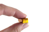 Vintage 1:12 Miniature Dollhouse Gold House-Shaped Bottle or Decanter